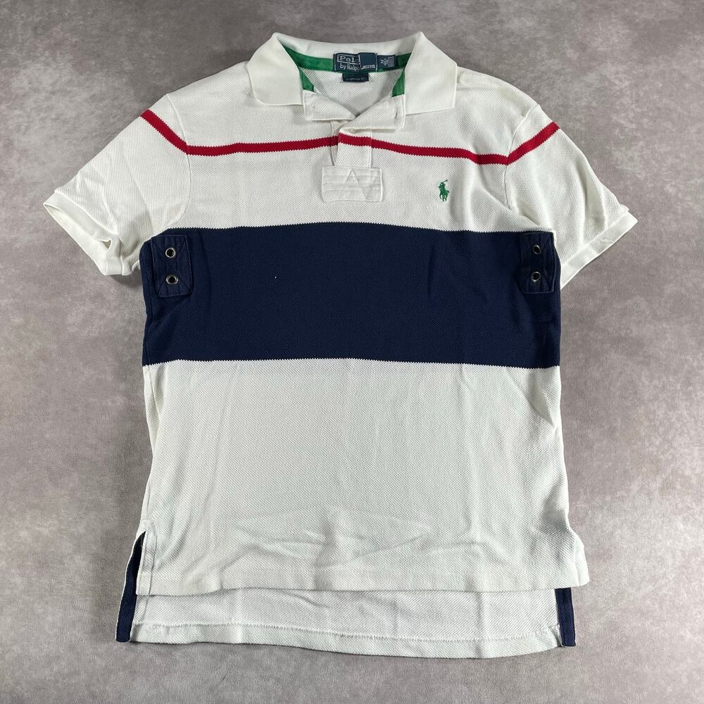 Polo By Ralph Lauren Custom Fit Tricolor Button Up Mens M